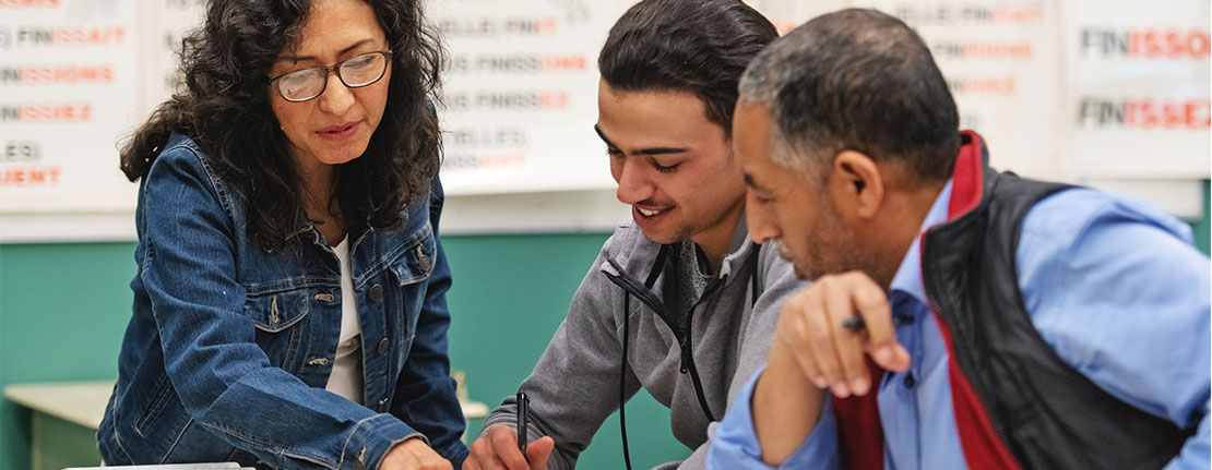 English learners and an instructor in a class.