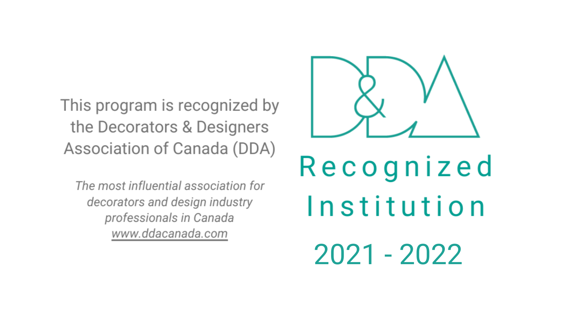 DDA Recognized Instituition