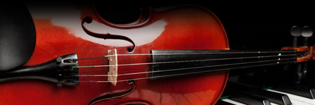 Cropped photo of a violin.
